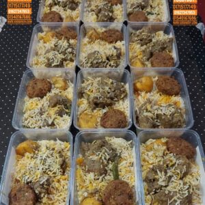 💝বাসমতি চালের খাসির কাচ্চি – 9 (💰 450 টাকা)


🍛 বাসমতি চালের কাচ্চি

🥩 খাসির মাংস ২ পিস

🥔 আলু

🍢 চিকেন কাবাব

🥗 সালাদ

🍮ফিরনি

মিনিমান 4জনের বক্স নিতে হবে।